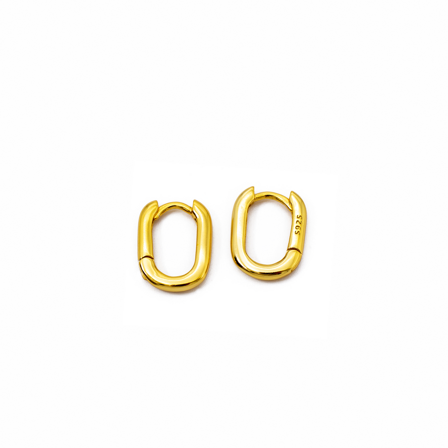 'Yamilet' gold hoop earrings Hoops Huggies made of 925 sterling silver