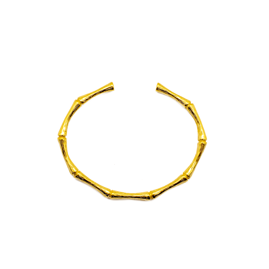 'Justine' gold bangle made of 925 sterling silver