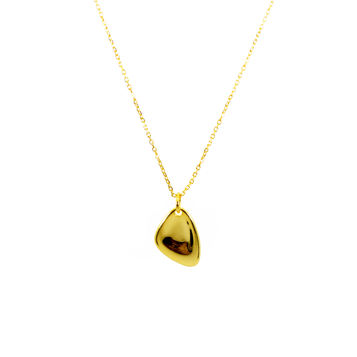 'Sema' gold cable chain with 925 sterling silver pendant