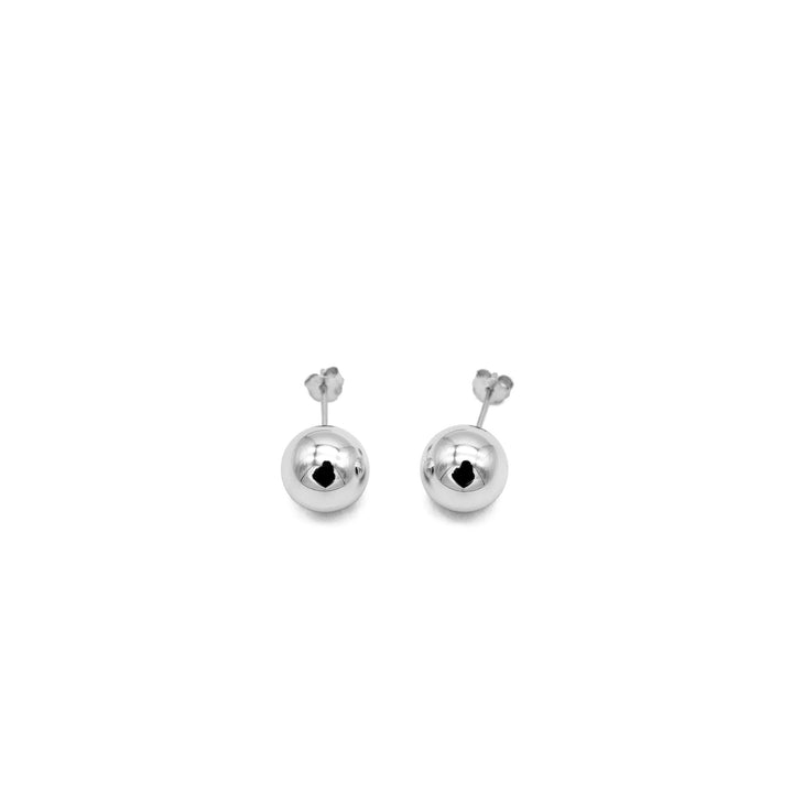 'Kolam' silver ball earrings studs made of 925 sterling silver