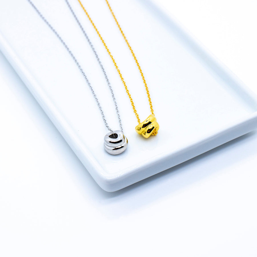 'Demeter' gold necklace with pendant made of 925 sterling silver