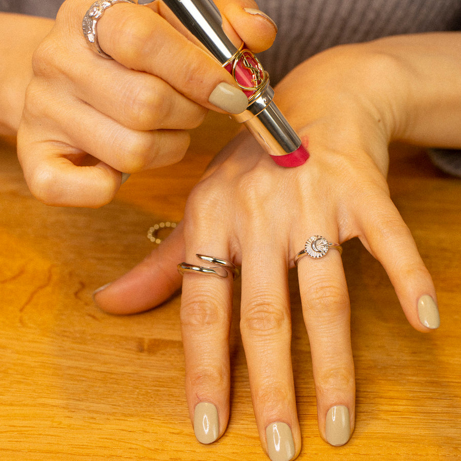 'Noemi' silver open ring made of 925 sterling silver