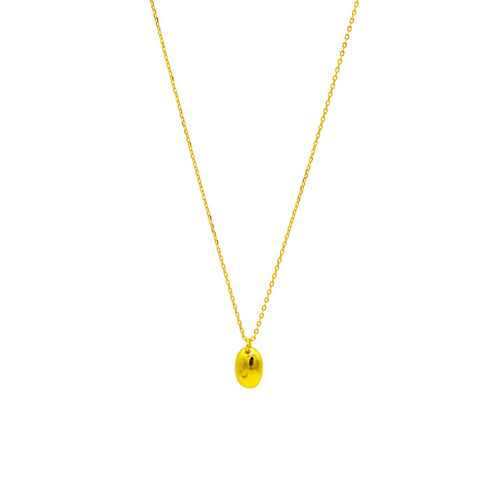 'Herse' gold necklace with teardrop pendant made of 925 sterling silver