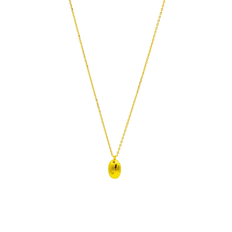 'Herse' gold necklace with teardrop pendant made of 925 sterling silver