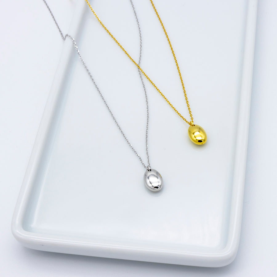 'Herse' gold necklace with teardrop pendant made of 925 sterling silver