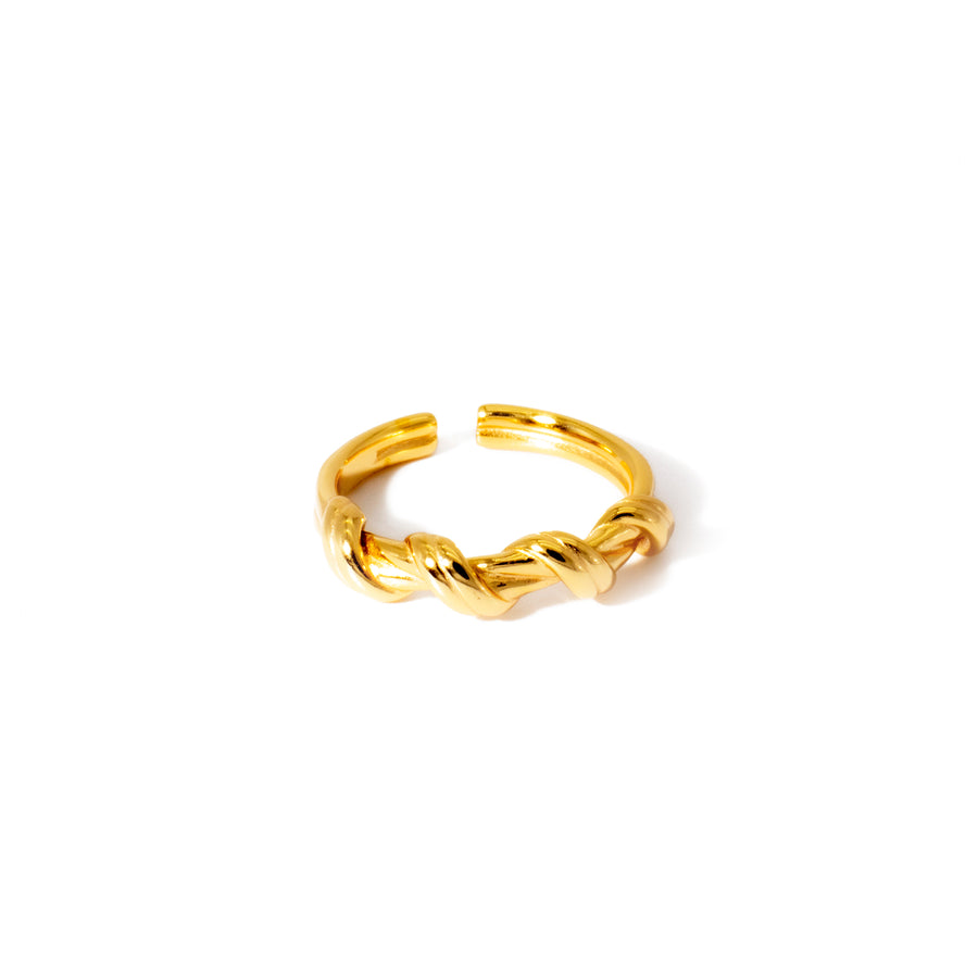 'Dana' champagne gold open ring made of 925 sterling silver