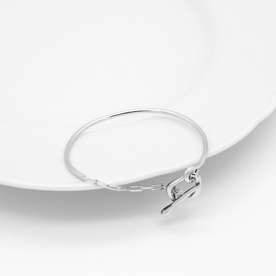 'Orapa' silver bangle made of 925 sterling silver