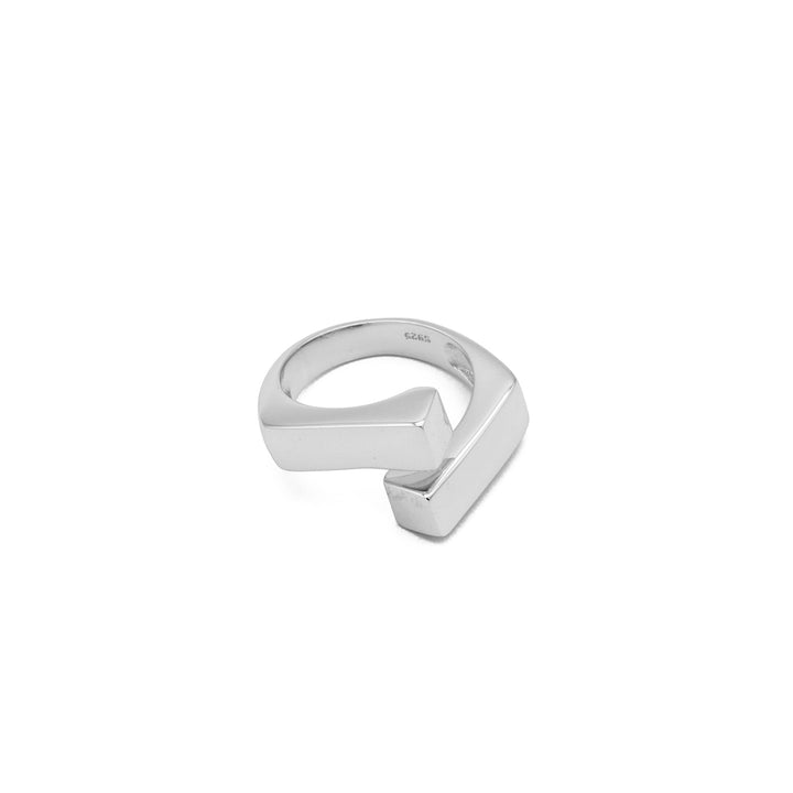 'Oveng' silver open ring made of 925 sterling silver