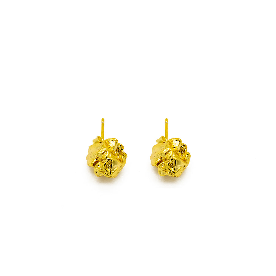 'Dekar' gold earrings-studs made of 925 sterling silver