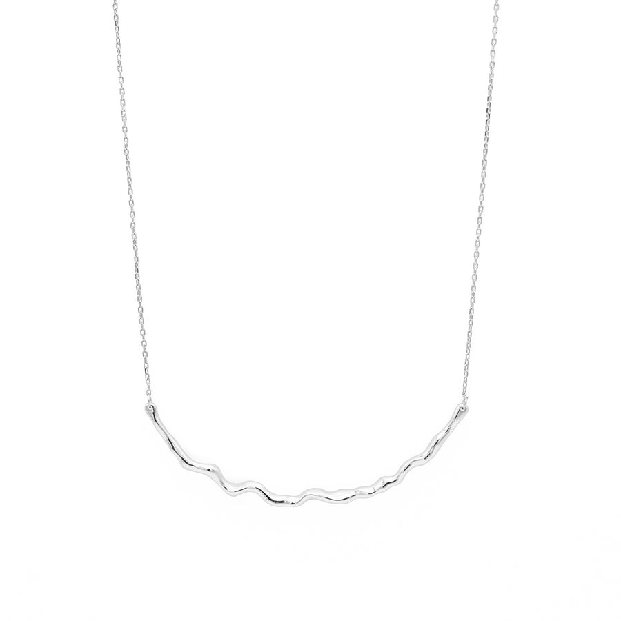 'Kibi' silver necklace with domed decoration made of 925 sterling silver