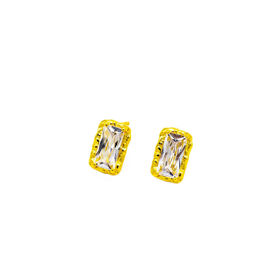 'Viseu' gold earrings zirconia made of sterling silver