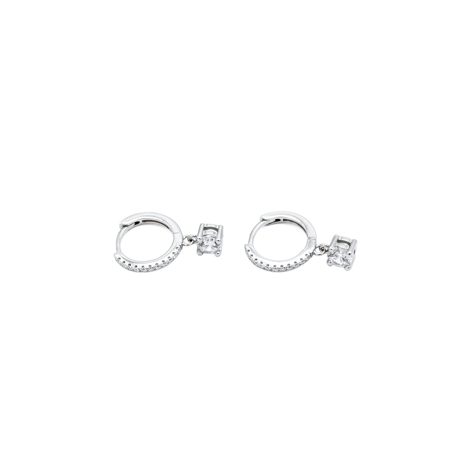 'Peixe' silver hoop earrings made of sterling silver