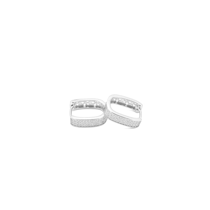 'Anori' silver U-shape hoop earrings in sterling silver