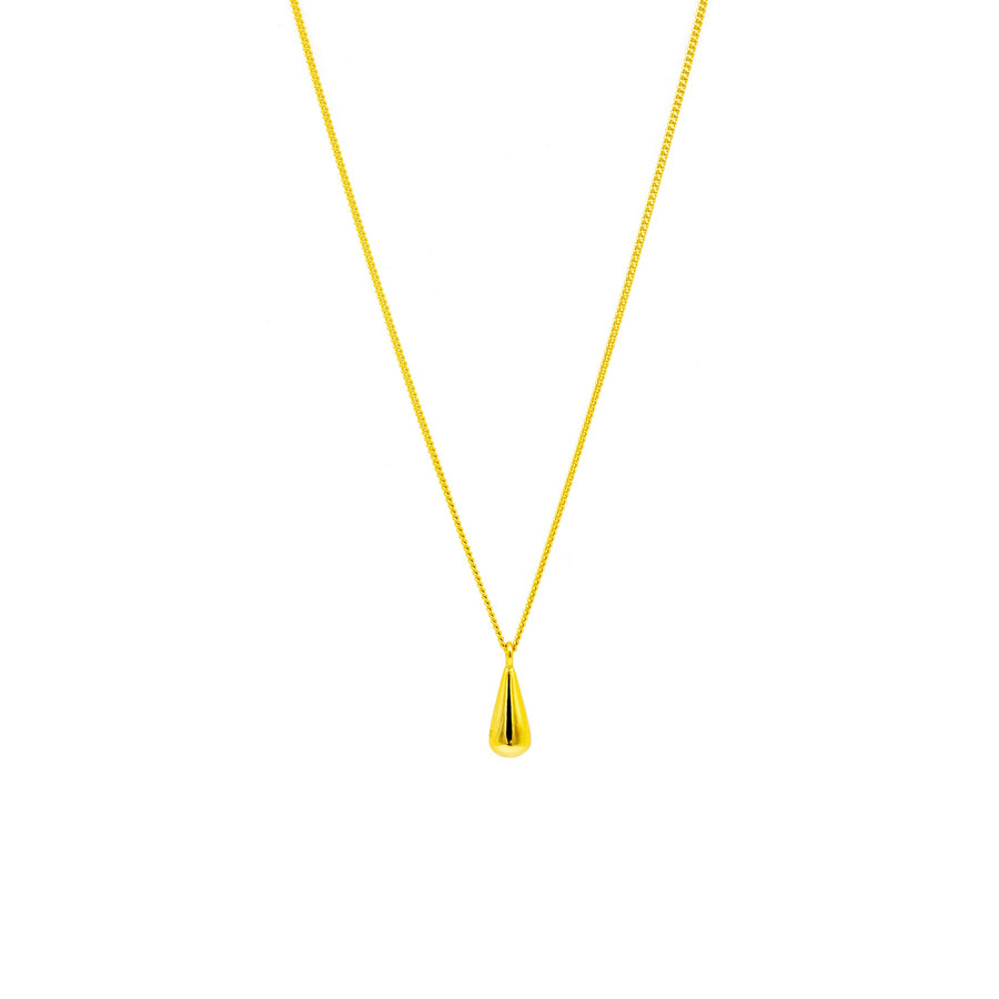 'Totness' gold drop necklace in sterling silver