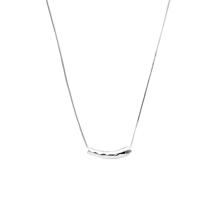 'Gironda' silver necklace with sterling silver tube charm