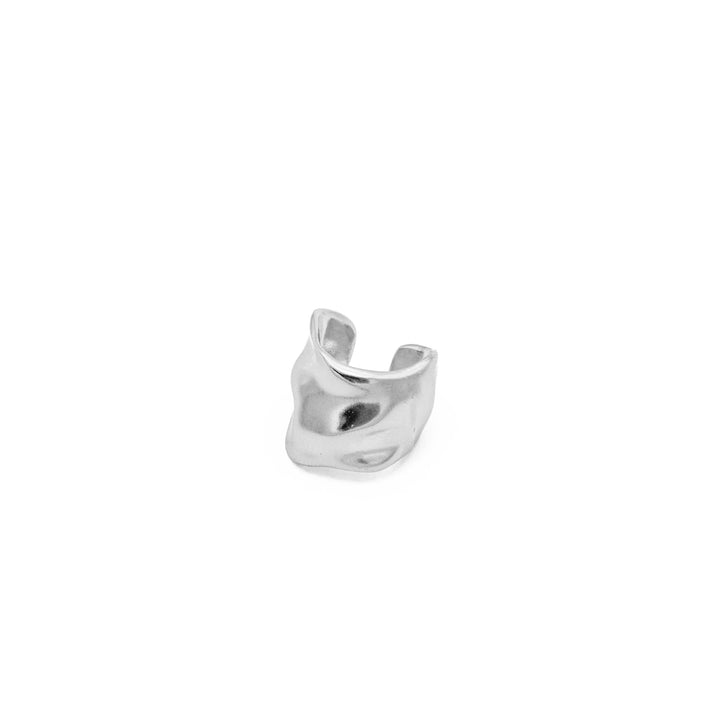 NASRI Struktur silber Ohrringe-Earcuff Ohrklemme breit aus Sterlingsilber