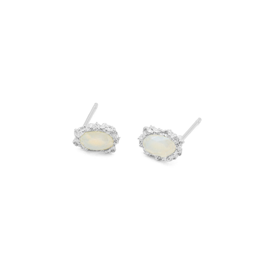 'Penchal' opal silver earrings studs made of 925 sterling silver