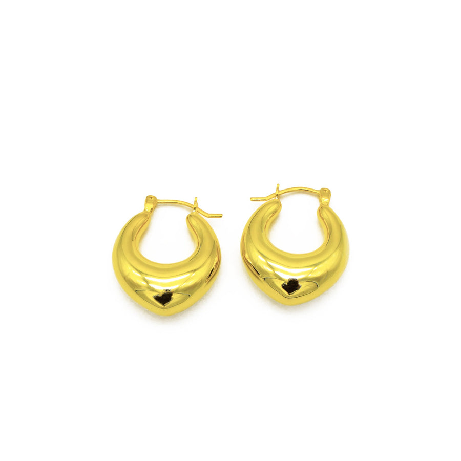 'Kokoda' gold Clean Modern Earrings made of 925 sterling silver