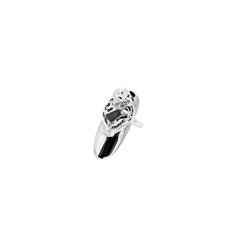 'Yaksa' silver nail jewelery zirconia PUNK style made of sterling silver