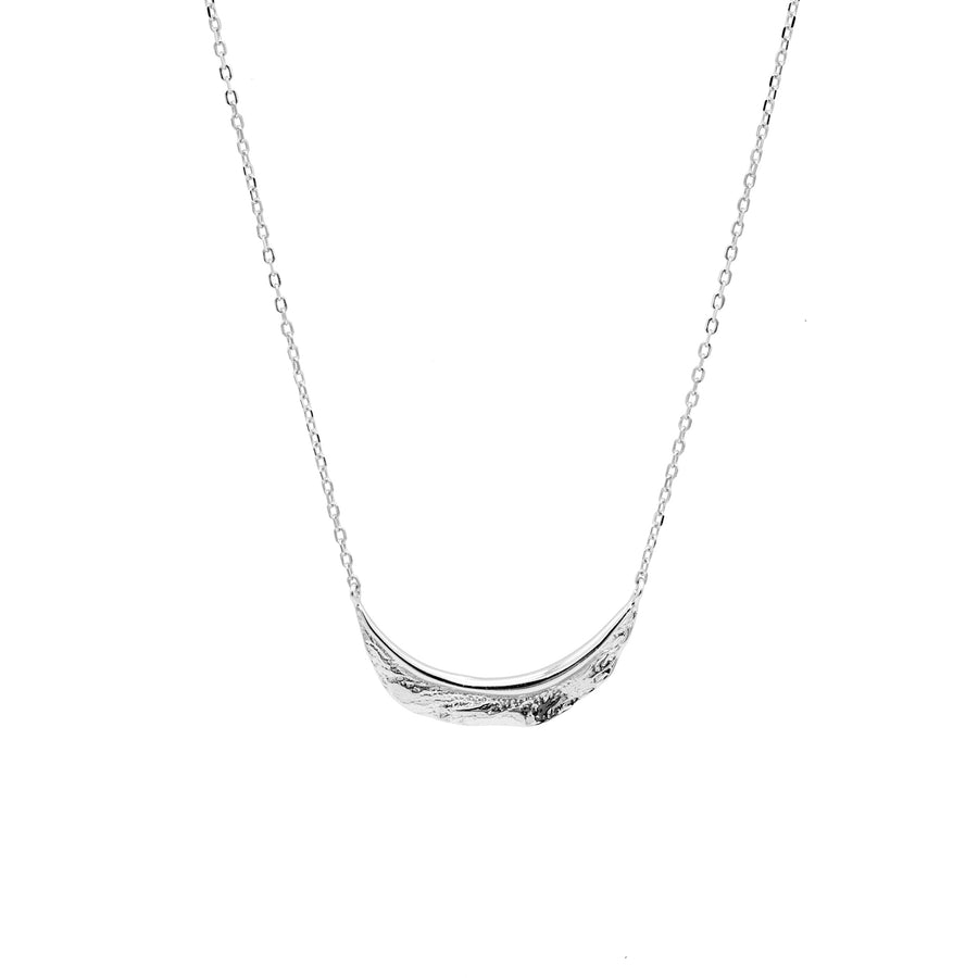 'Semporna' silver necklace with sterling silver crescent moon pendant