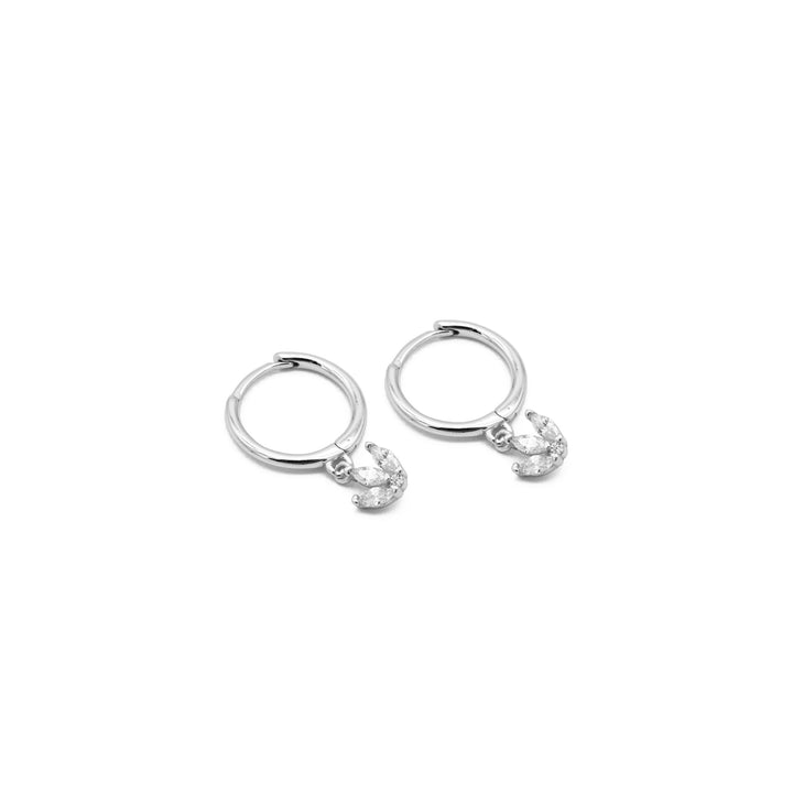 'Iiorin' silver hoop earrings with pendant made of 925 sterling silver