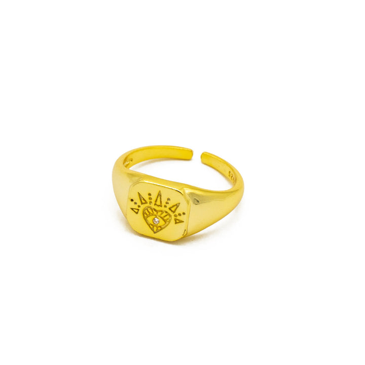 'Ina' gold open ring made of 925 sterling silver