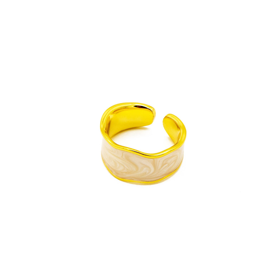 'Irma' gold open ring made of 925 sterling silver