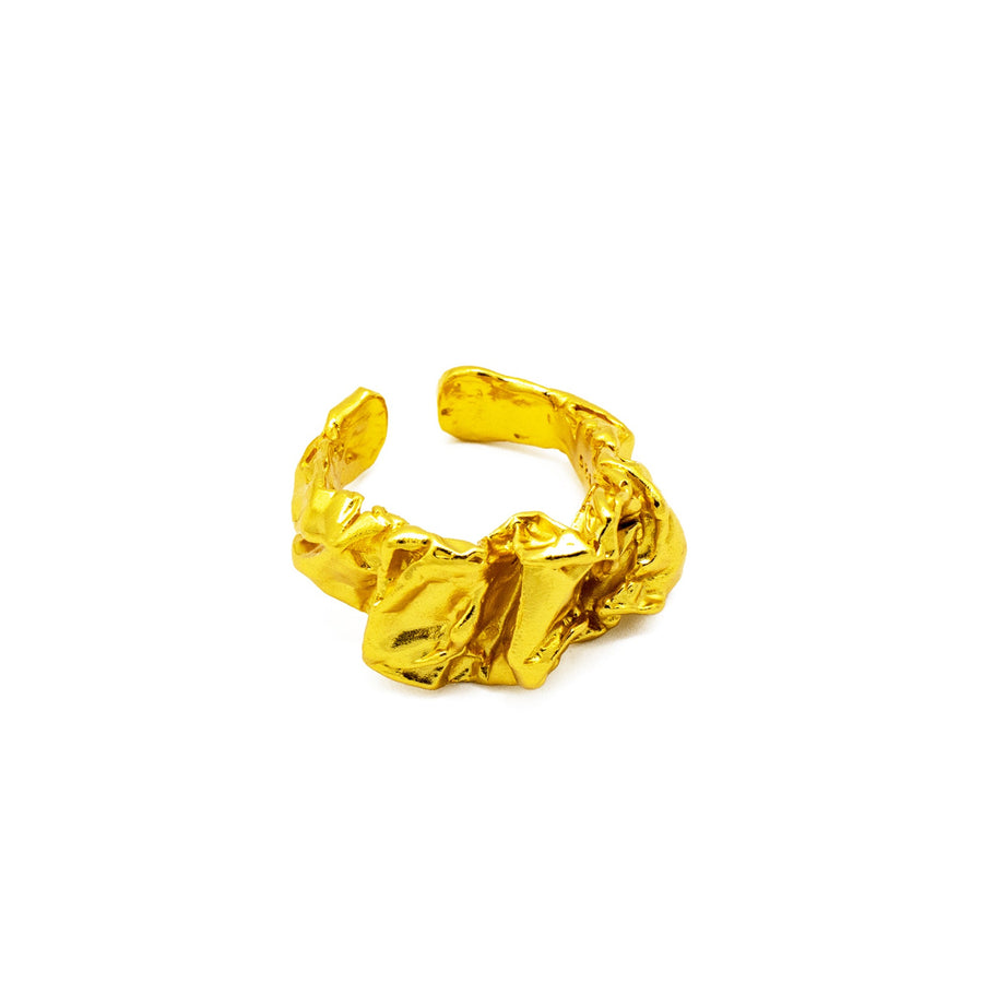 'Winni' gold open ring made of 925 sterling silver