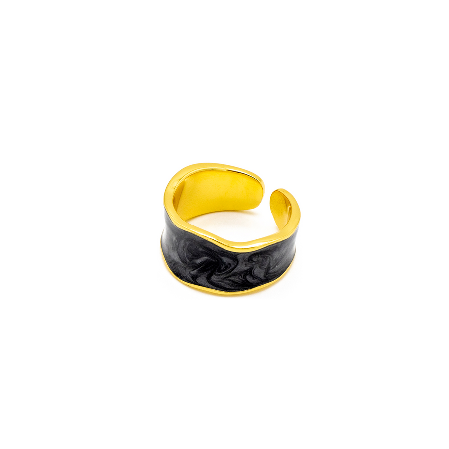 'Irma' gold open ring made of 925 sterling silver