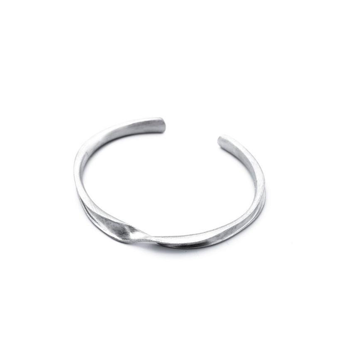 'Angela' silver bangle - scratched made of 925 sterling silver