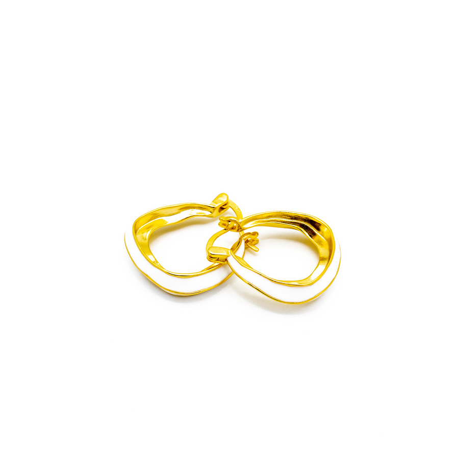 'Sophia' gold hoop earrings made of 925 sterling silver