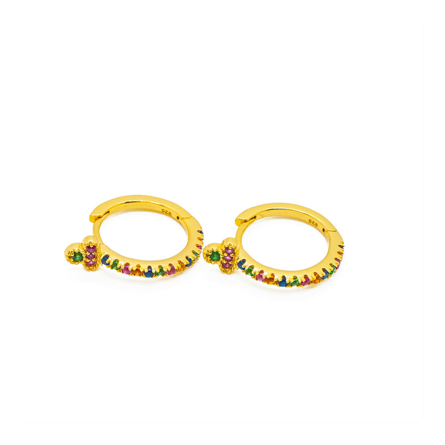 'Essence' gold hoop earrings Hoops Huggies made of 925 sterling silver