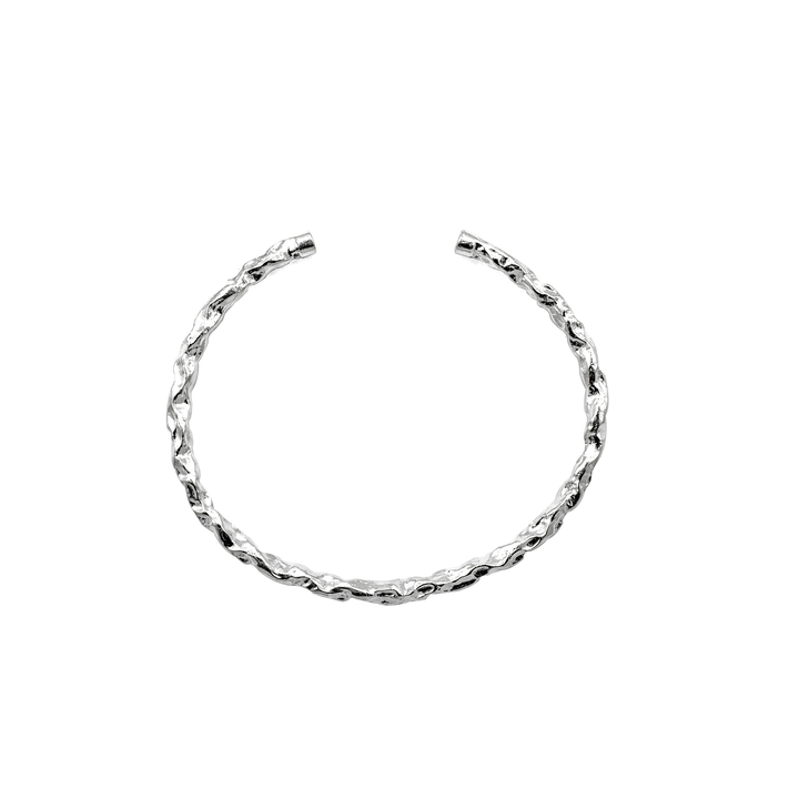 'Blurry' silver bangle made of 925 sterling silver