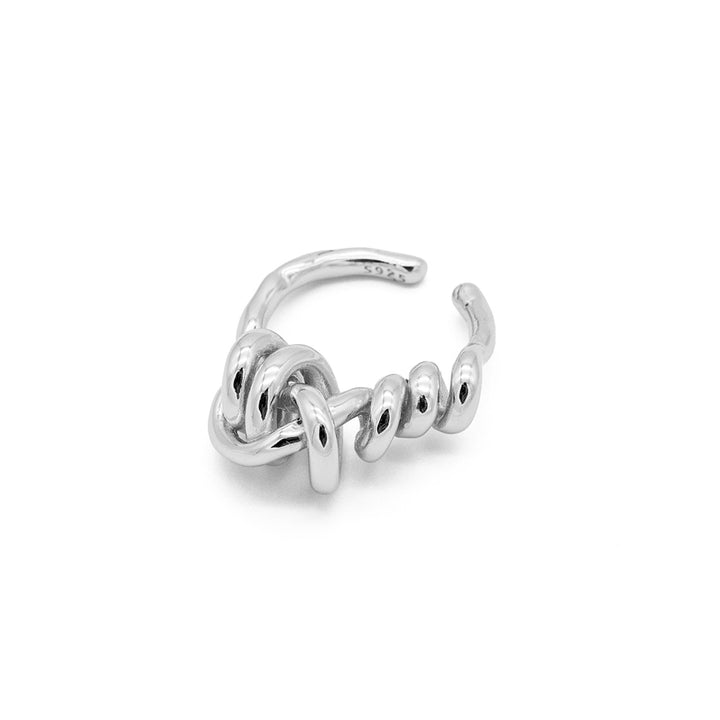 'Bivis' silver open ring made of 925 sterling silver