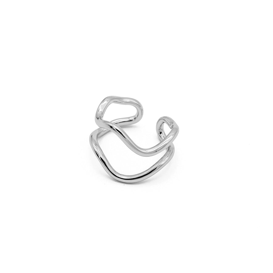 'Nyla' silver open ring made of 925 sterling silver