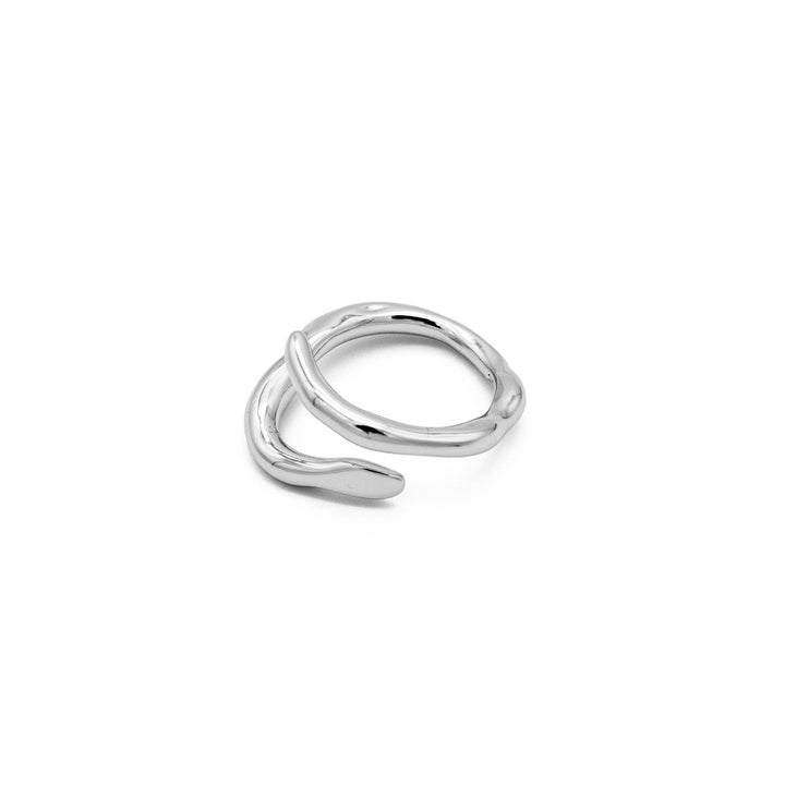 NOEMI Silber Ring mit dynamischem Linienmotiv